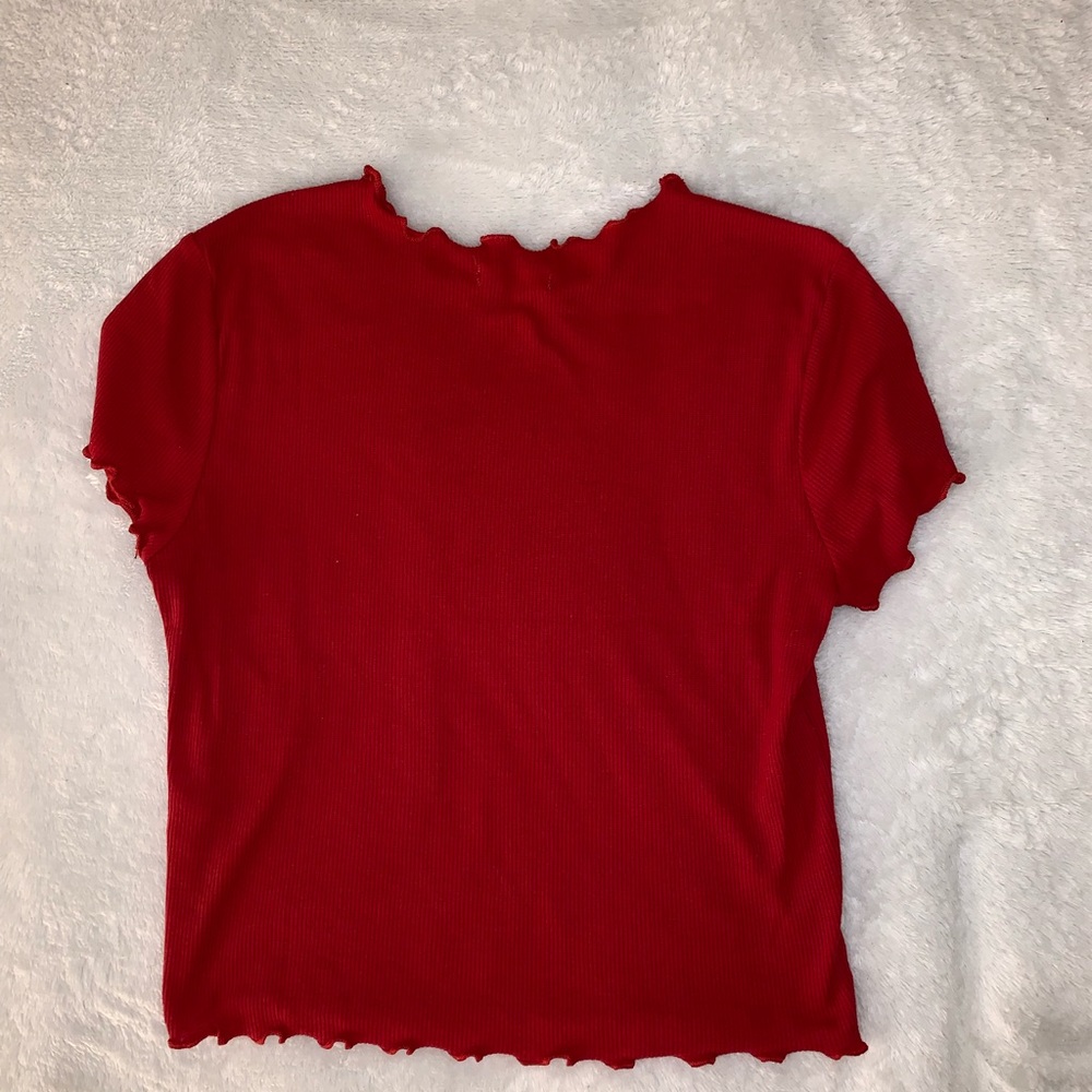 Red crop top